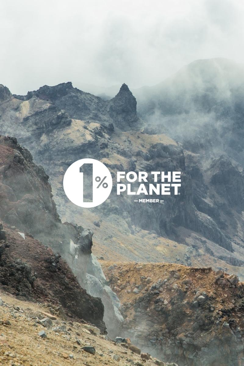 New Zealand mountains. OtherNature's environmental commitments with 1% For the Planet.